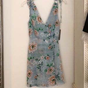 Lulu’s Lagoon Sage Green Floral Print Dress